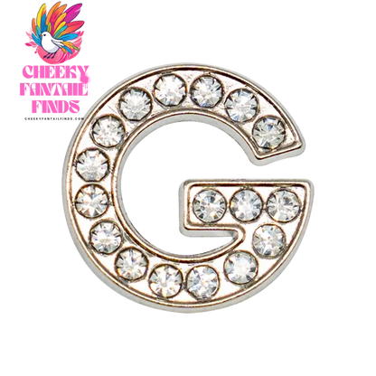 1pcs Silvery Letters Luxury Shoe Charms Alphabet Shoe Decorations Pins for Garden Sandals Women Girls Bling Favor Gifts - Cheeky Fantail Finds