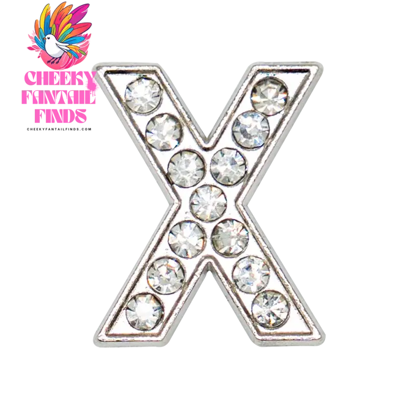 1pcs Silvery Letters Luxury Shoe Charms Alphabet Shoe Decorations Pins for Garden Sandals Women Girls Bling Favor Gifts - Cheeky Fantail Finds