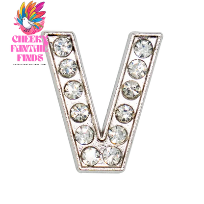 1pcs Silvery Letters Luxury Shoe Charms Alphabet Shoe Decorations Pins for Garden Sandals Women Girls Bling Favor Gifts - Cheeky Fantail Finds
