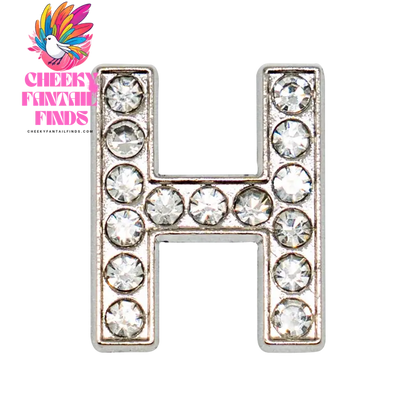 1pcs Silvery Letters Luxury Shoe Charms Alphabet Shoe Decorations Pins for Garden Sandals Women Girls Bling Favor Gifts - Cheeky Fantail Finds