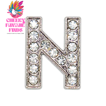 1pcs Silvery Letters Luxury Shoe Charms Alphabet Shoe Decorations Pins for Garden Sandals Women Girls Bling Favor Gifts - Cheeky Fantail Finds