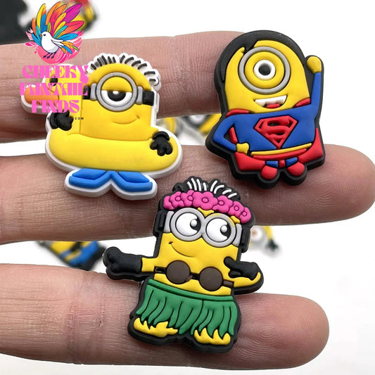 1pcs Yellow people series shoe Charms clogs Aceessories for Sandals pins Decorate girls kid Gifts Cheeky Fantail Finds