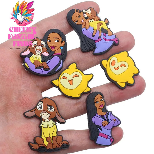 1pcs movies Wish Cartoon Series Shoe Charms DIY Accessories Fit Clogs Sandals PVC Shoe decoration Kids Party X-mas Gift Cheeky Fantail Finds