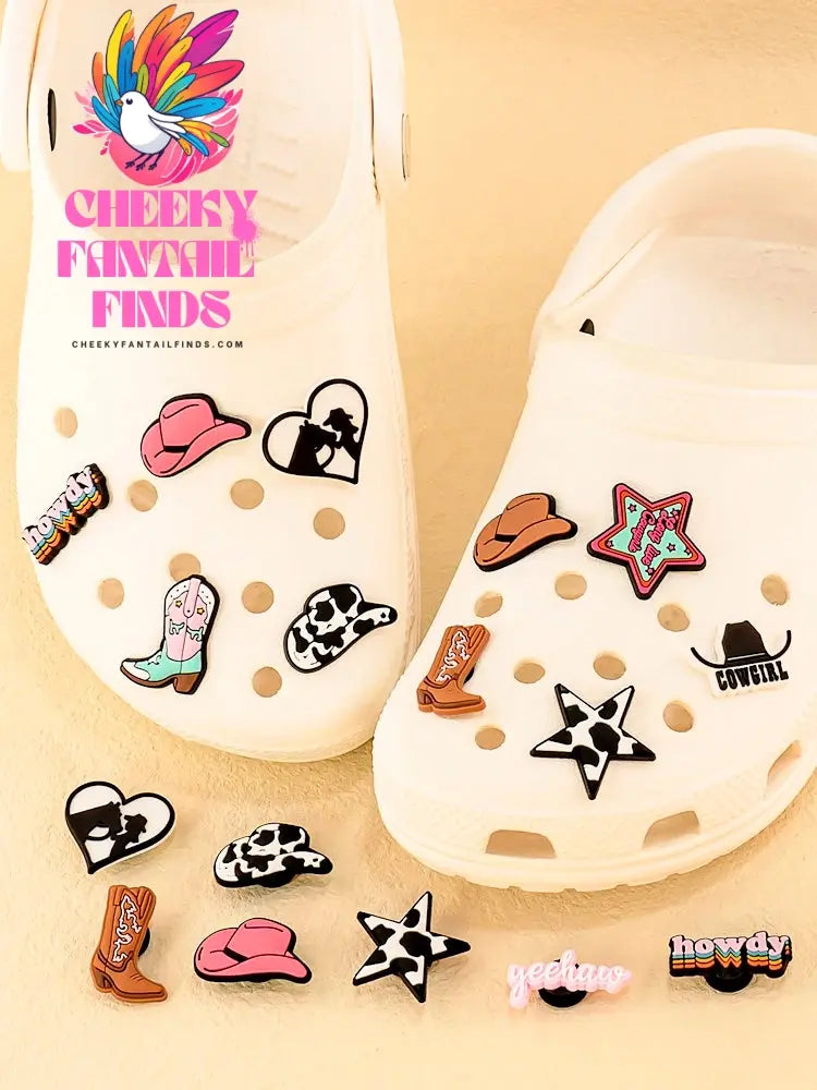 1set PVC Various Shoe Charms Animal Plant Sandals Accessories Cowboy Shoe Decorations Pins for Men Women Boy Girl Clog Buckles - Cheeky Fantail Finds