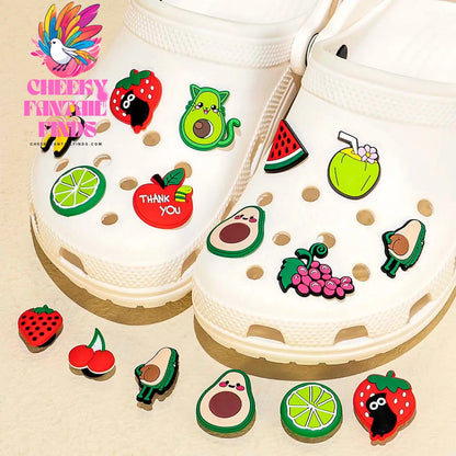 1set PVC Various Shoe Charms Animal Plant Sandals Accessories Cowboy Shoe Decorations Pins for Men Women Boy Girl Clog Buckles - Cheeky Fantail Finds