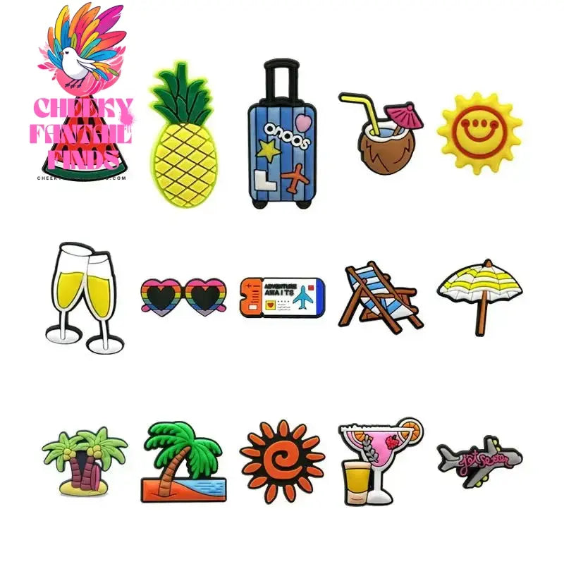 1set PVC Various Shoe Charms Animal Plant Sandals Accessories Cowboy Shoe Decorations Pins for Men Women Boy Girl Clog Buckles - Cheeky Fantail Finds