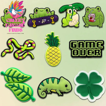 1set PVC Various Shoe Charms Animal Plant Sandals Accessories Cowboy Shoe Decorations Pins for Men Women Boy Girl Clog Buckles - Cheeky Fantail Finds