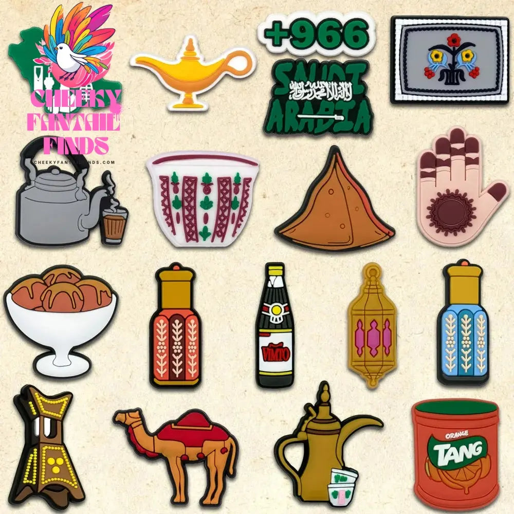 1set PVC Various Shoe Charms Animal Plant Sandals Accessories Cowboy Shoe Decorations Pins for Men Women Boy Girl Clog Buckles - Cheeky Fantail Finds
