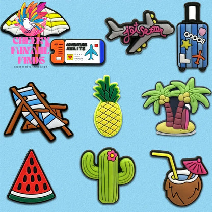 1set PVC Various Shoe Charms Animal Plant Sandals Accessories Cowboy Shoe Decorations Pins for Men Women Boy Girl Clog Buckles - Cheeky Fantail Finds
