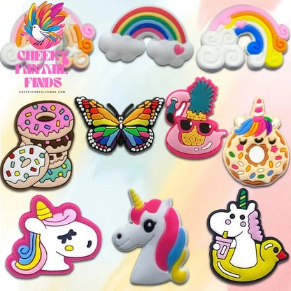 1set PVC Various Shoe Charms Animal Plant Sandals Accessories Cowboy Shoe Decorations Pins for Men Women Boy Girl Clog Buckles - Cheeky Fantail Finds