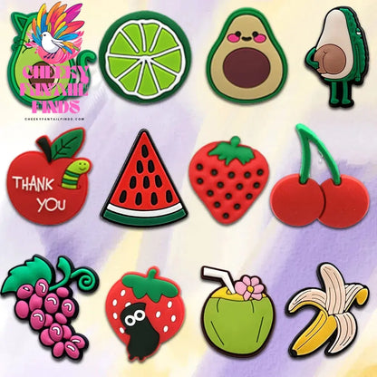 1set PVC Various Shoe Charms Animal Plant Sandals Accessories Cowboy Shoe Decorations Pins for Men Women Boy Girl Clog Buckles - Cheeky Fantail Finds