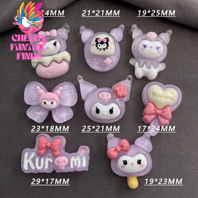 2-8Pcs Shoe Charm Abs  Cartoon Cute Detachable Diy Decorative Y2K Fashion Slip-On Footwear Accessories - Cheeky Fantail Finds