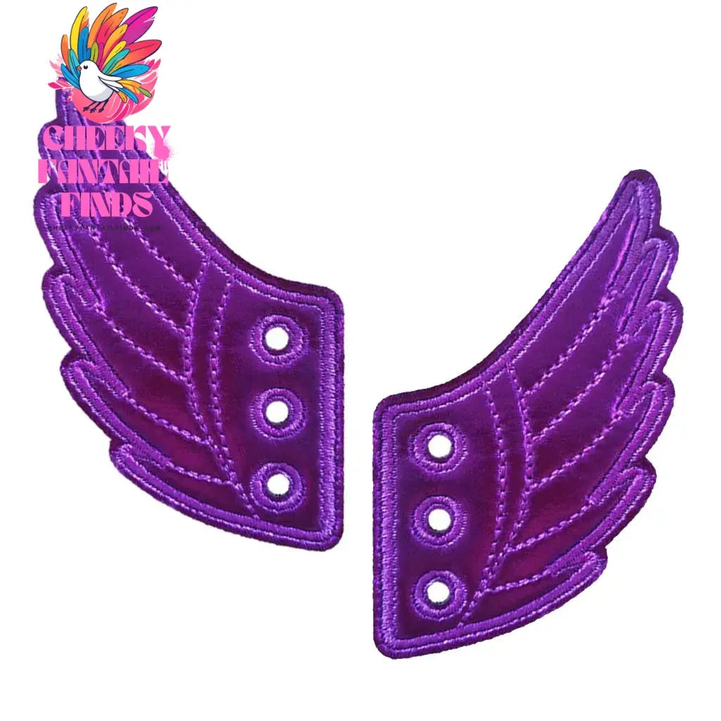 2 Pcs Women Mens Shoes Angel Wings Accessories Shiny Charm Wings for Sneakers Cheeky Fantail Finds