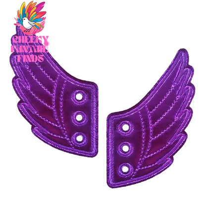 2 Pcs Women Mens Shoes Angel Wings Accessories Shiny Charm Wings for Sneakers Cheeky Fantail Finds