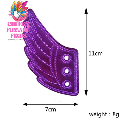 2 Pcs Women Mens Shoes Angel Wings Accessories Shiny Charm Wings for Sneakers Cheeky Fantail Finds