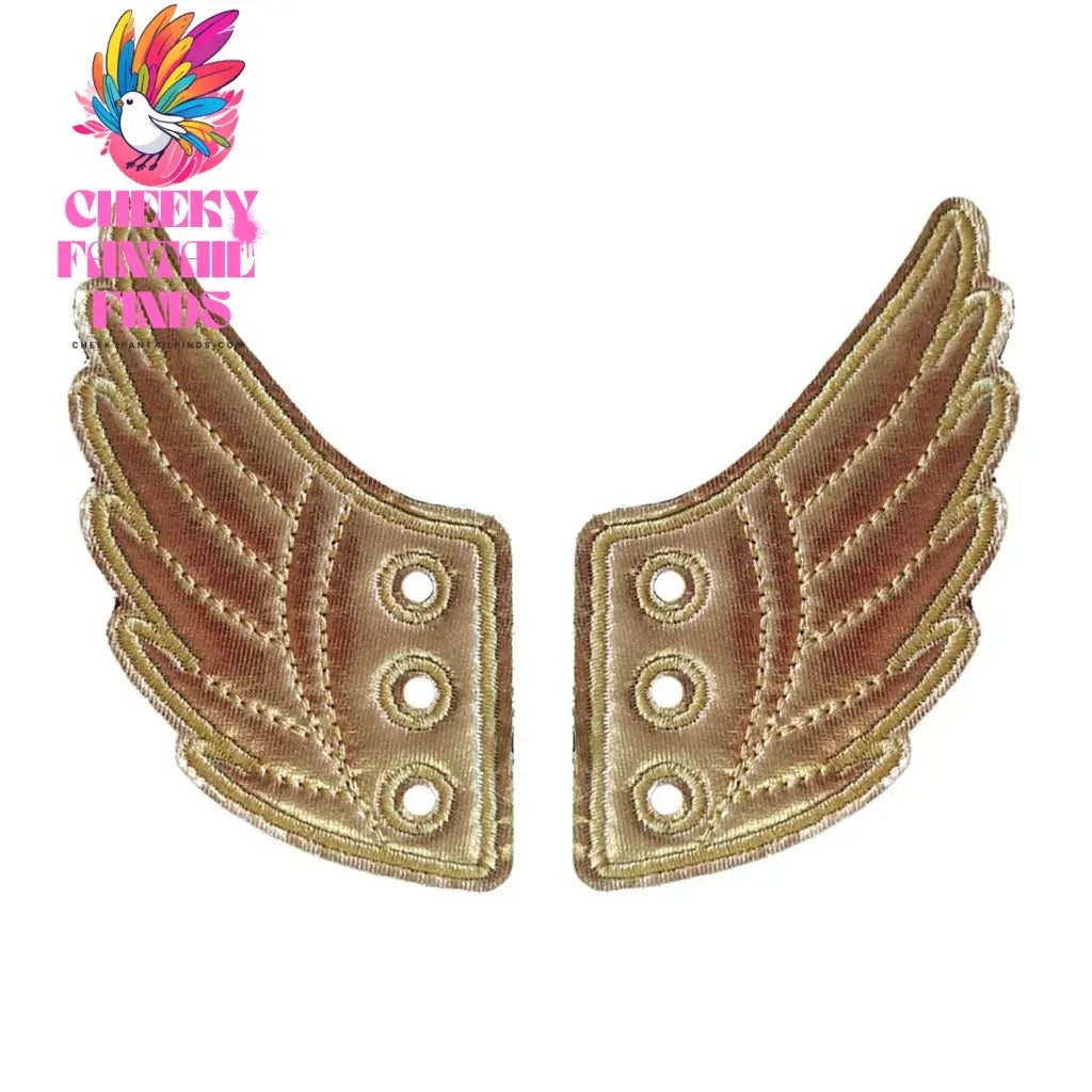 2 Pcs Women Mens Shoes Angel Wings Accessories Shiny Charm Wings for Sneakers Cheeky Fantail Finds