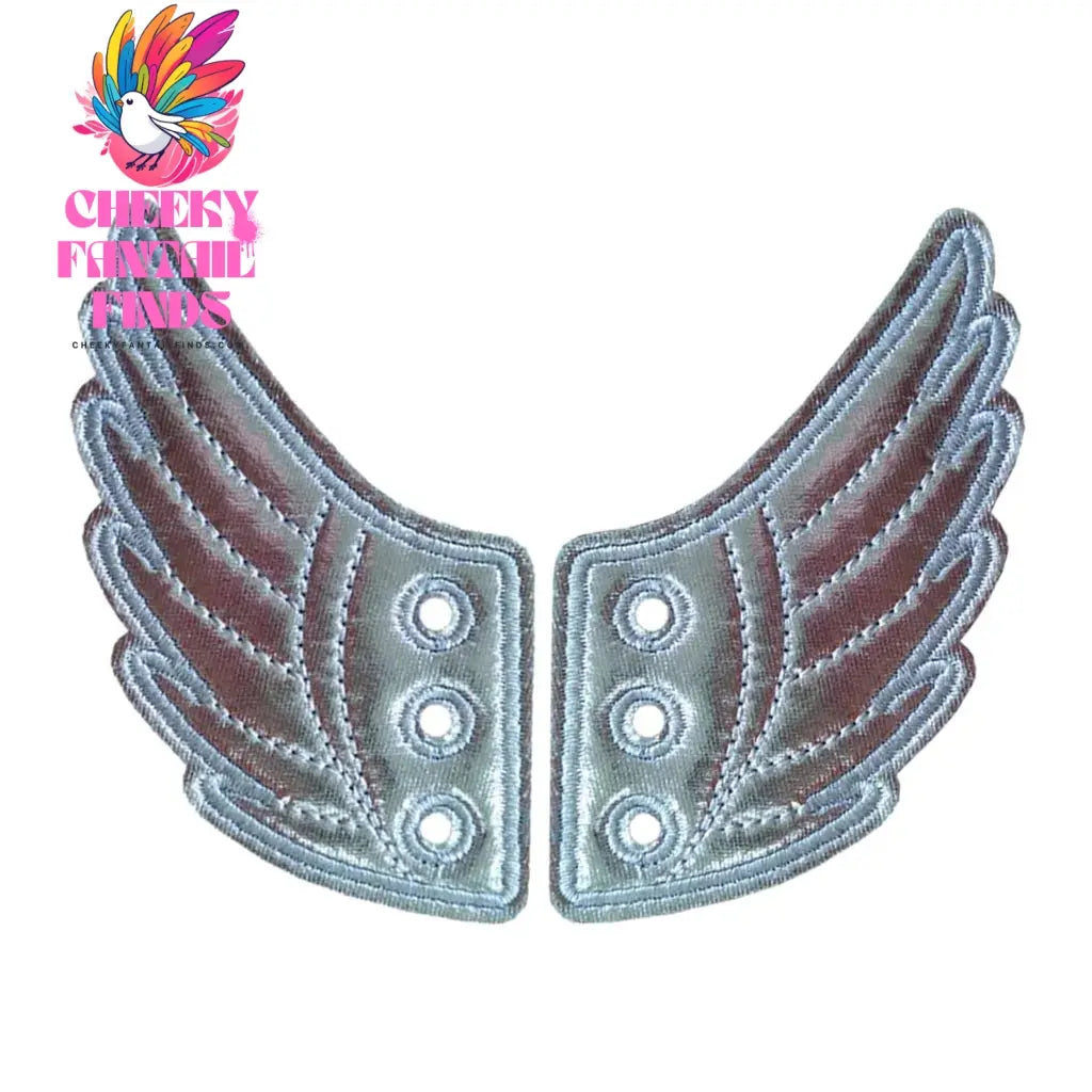 2 Pcs Women Mens Shoes Angel Wings Accessories Shiny Charm Wings for Sneakers Cheeky Fantail Finds