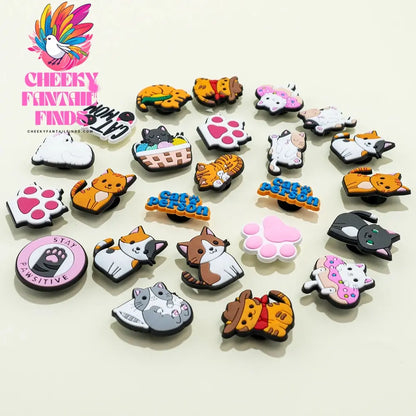 20/30/50/100/200pcs Random Shoe Charms Accessories Cartoon Animal Shoe Clips Decorations Pin Duck Frog  Jeans Cheeky Fantail Finds