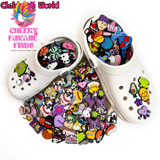 20/30/50/100pcs Random Shoe Charms Cartoon Shoe Accessories Decorations Pins Clog Jeans for Kid Fit Clog Sandals Garden Cheeky Fantail Finds