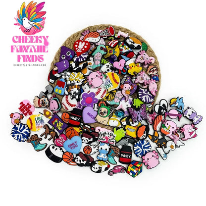 20/30/50/100pcs Random Shoe Charms Cartoon Shoe Accessories Decorations Pins Clog Jeans for Kid Fit Clog Sandals Garden Cheeky Fantail Finds