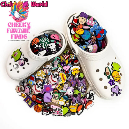 20/30/50/100pcs Random Shoe Charms Cartoon Shoe Accessories Decorations Pins Clog Jeans for Kid Fit Clog Sandals Garden Cheeky Fantail Finds