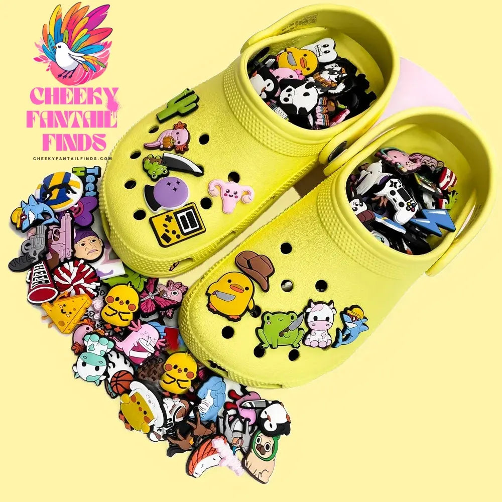 20/50/100pcs Random Shoe Charms Accessories Cartoon Animal Shoe Clips for Kids Decorations Pin Duck Ornament Cheeky Fantail Finds