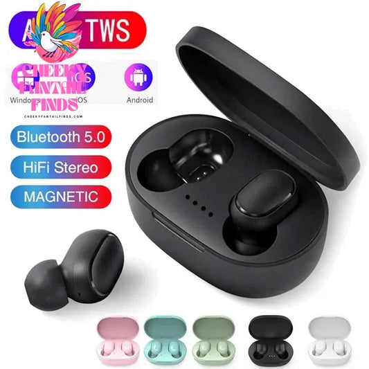 2023 A6S TWS Wireless Bluetooth Headphones Sport in Ear Earphone With Microphone Mini Pods Earbuds Noise Cancelling Headsets Cheeky Fantail Finds