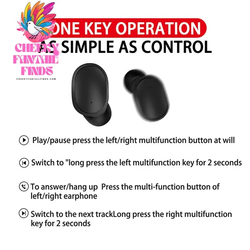 2023 A6S TWS Wireless Bluetooth Headphones Sport in Ear Earphone With Microphone Mini Pods Earbuds Noise Cancelling Headsets Cheeky Fantail Finds