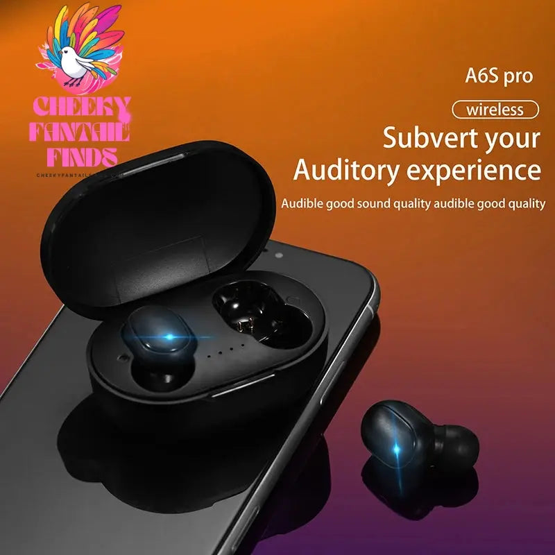 2023 A6S TWS Wireless Bluetooth Headphones Sport in Ear Earphone With Microphone Mini Pods Earbuds Noise Cancelling Headsets Cheeky Fantail Finds