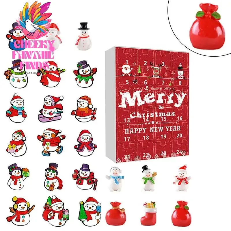 2024 Advent Calendar Charm For Shoes With Holes Christmas Trees Snowflakes And Santa Claus Fashion Clog Shoe Accessories Cheeky Fantail Finds