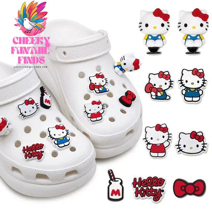 2024 New Kitty Shoe Buckle Accessories 3D DIY Shoe Flower Cartoon Detachable Decorative Buckle Cheeky Fantail Finds