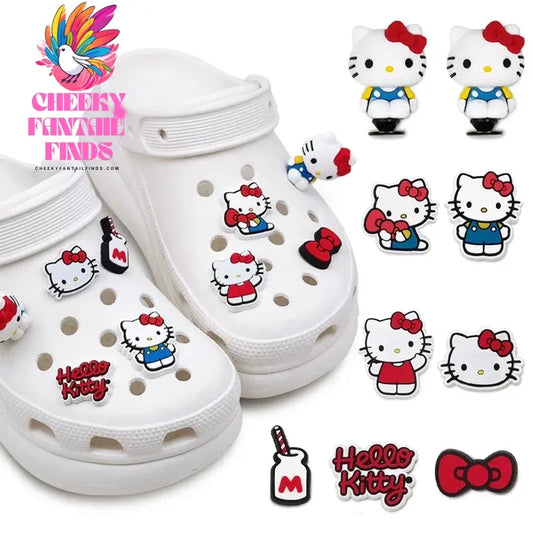2024 New Kitty Shoe Buckle Accessories 3D DIY Shoe Flower Cartoon Detachable Decorative Buckle Cheeky Fantail Finds