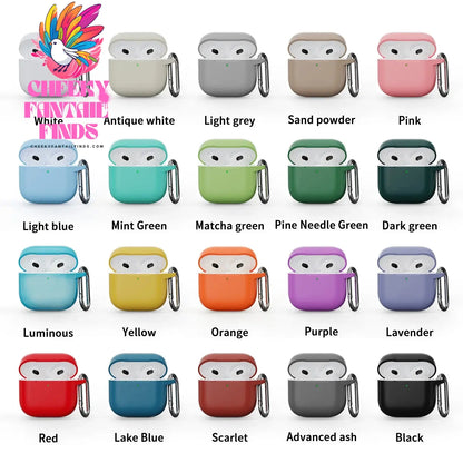 2024 Soft Silicone Earphone Case Suitable for Apple Airpods 4 Pro Pro 2 3 1&2 Solid Color Thickened Case Simple and Atmospheric Cheeky Fantail Finds
