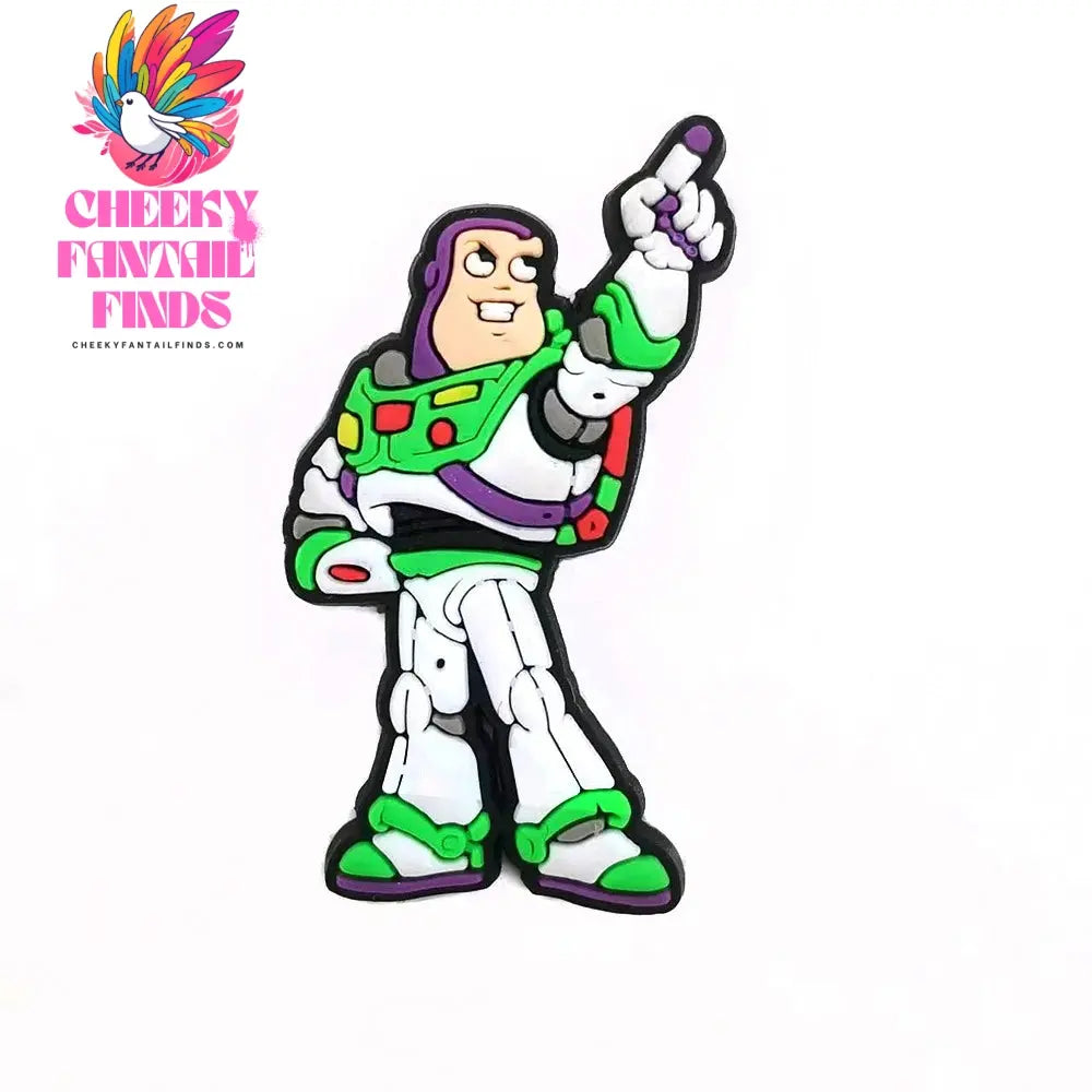20PCS Cartoon Bath Lightyear Shoe Buckle Toy Story Shoe Decoration Shoes Charms Accessories Summer Sandals Clogs Cheeky Fantail Finds