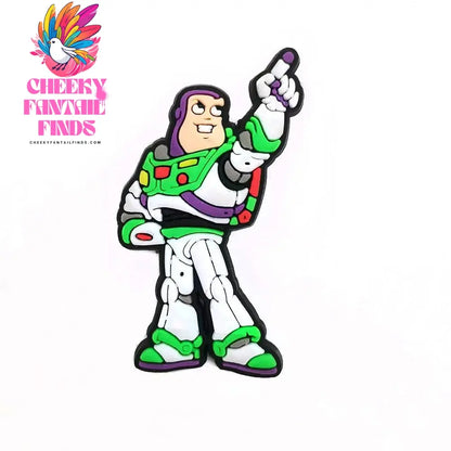 20PCS Cartoon Bath Lightyear Shoe Buckle Toy Story Shoe Decoration Shoes Charms Accessories Summer Sandals Clogs Cheeky Fantail Finds