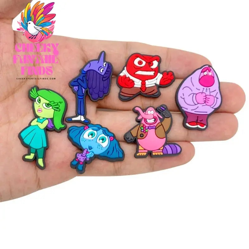 20Pcs/Set Inside Out Series Pikachu Shoe Charms for Clogs Bubble Slides Sandals PVC Shoe Decorations Buckle Accessories for Kid Cheeky Fantail Finds