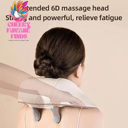 20W Neck And Shoulder Massager Wireless Shoulder And Back Kneading Massage Shawl Trapezius Neck Cervical masajeador Cheeky Fantail Finds