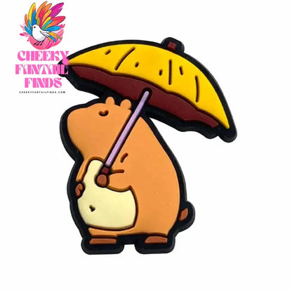 20pcs Cute Capybara Series Shoe Charms Set For Clogs Bogg Bag Bubble Slides Sandals, PVC Shoe Decorations Beach Bag Accessories Cheeky Fantail Finds