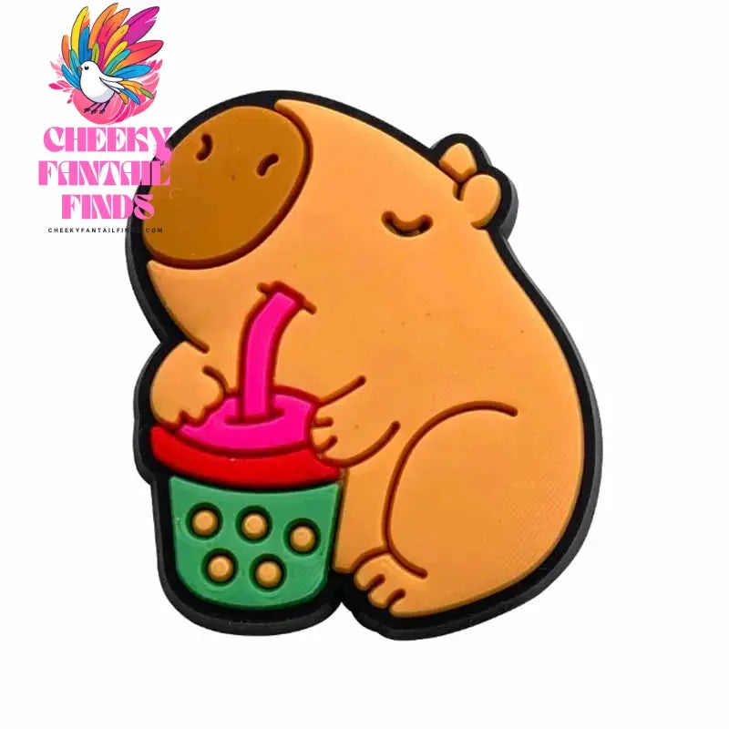 20pcs Cute Capybara Series Shoe Charms Set For Clogs Bogg Bag Bubble Slides Sandals, PVC Shoe Decorations Beach Bag Accessories Cheeky Fantail Finds