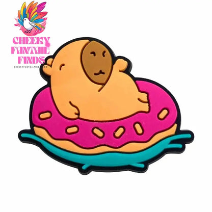 20pcs Cute Capybara Series Shoe Charms Set For Clogs Bogg Bag Bubble Slides Sandals, PVC Shoe Decorations Beach Bag Accessories Cheeky Fantail Finds