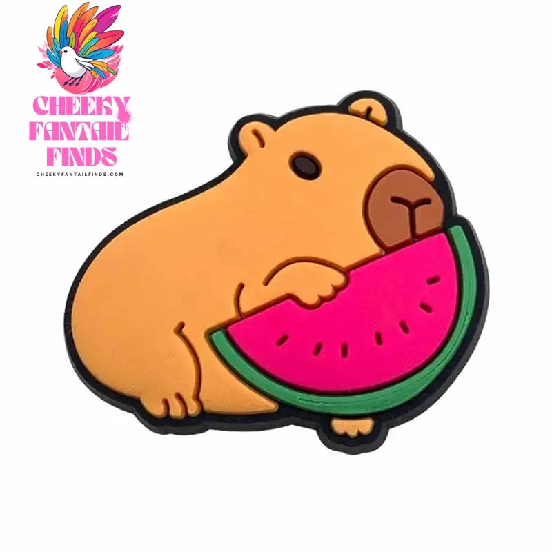 20pcs Cute Capybara Series Shoe Charms Set For Clogs Bogg Bag Bubble Slides Sandals, PVC Shoe Decorations Beach Bag Accessories Cheeky Fantail Finds