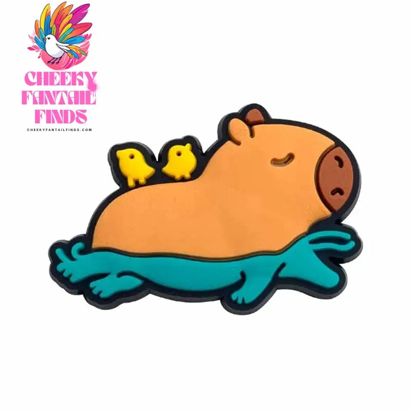 20pcs Cute Capybara Series Shoe Charms Set For Clogs Bogg Bag Bubble Slides Sandals, PVC Shoe Decorations Beach Bag Accessories Cheeky Fantail Finds