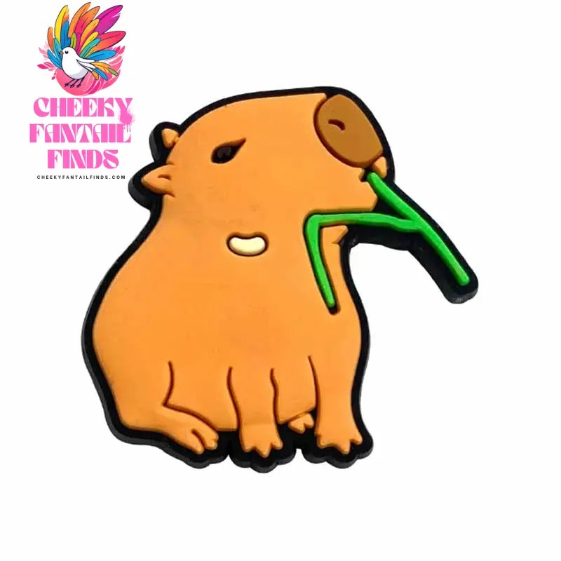 20pcs Cute Capybara Series Shoe Charms Set For Clogs Bogg Bag Bubble Slides Sandals, PVC Shoe Decorations Beach Bag Accessories Cheeky Fantail Finds