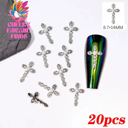 20pcs/bag 3D Cherry Nail Charms Red & Pink Cherry Nail Rhinestone Nail Gems Nail Glitter Stud Fruit Nail Slices for Nail Jewelry Cheeky Fantail Finds