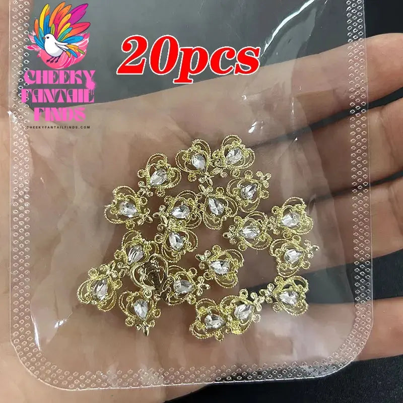 20pcs/bag 3D Cherry Nail Charms Red & Pink Cherry Nail Rhinestone Nail Gems Nail Glitter Stud Fruit Nail Slices for Nail Jewelry Cheeky Fantail Finds