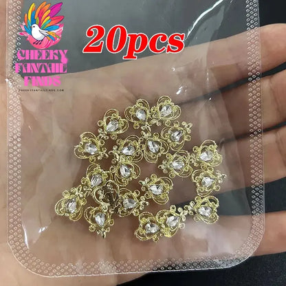 20pcs/bag 3D Cherry Nail Charms Red & Pink Cherry Nail Rhinestone Nail Gems Nail Glitter Stud Fruit Nail Slices for Nail Jewelry Cheeky Fantail Finds
