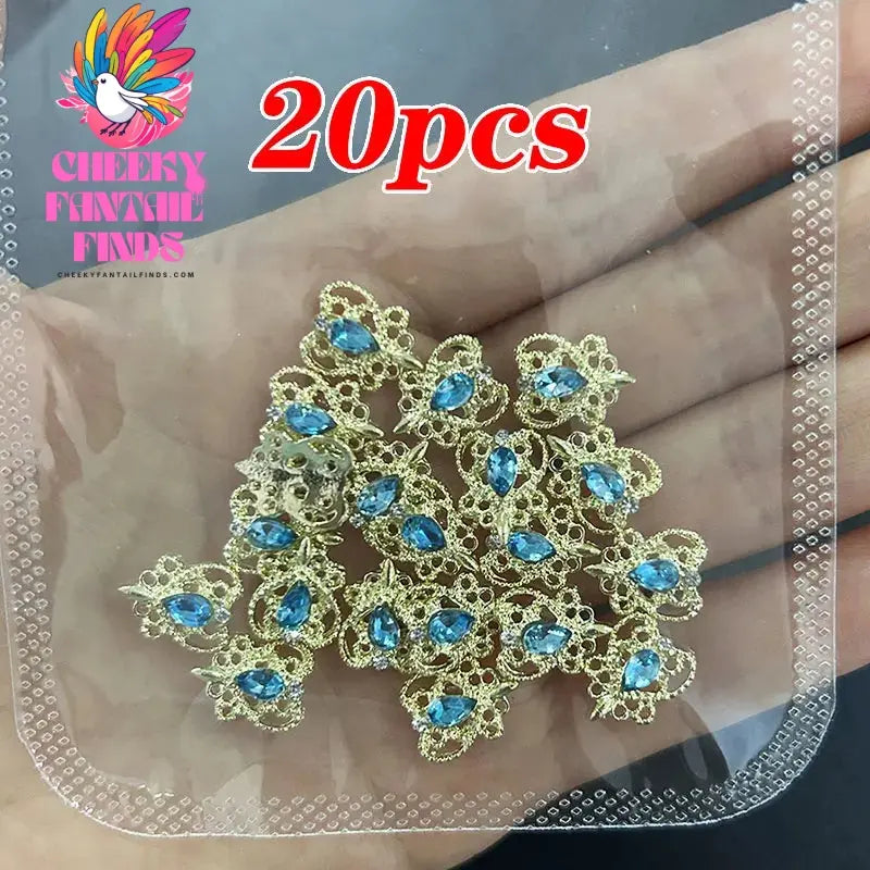 20pcs/bag 3D Cherry Nail Charms Red & Pink Cherry Nail Rhinestone Nail Gems Nail Glitter Stud Fruit Nail Slices for Nail Jewelry Cheeky Fantail Finds