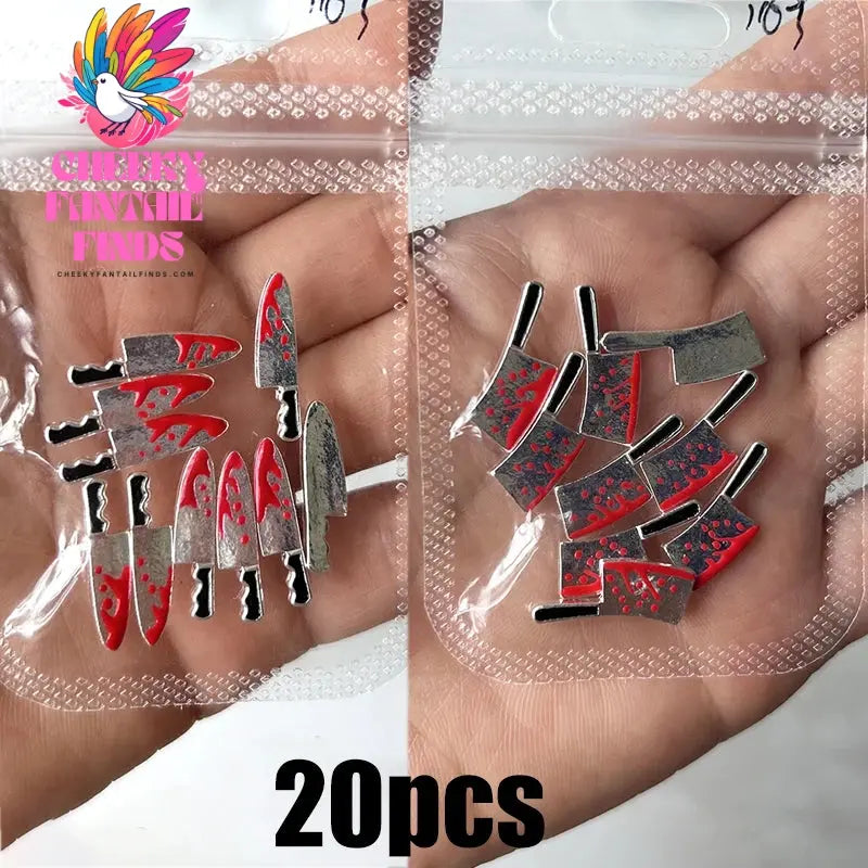 20pcs/bag 3D Cherry Nail Charms Red & Pink Cherry Nail Rhinestone Nail Gems Nail Glitter Stud Fruit Nail Slices for Nail Jewelry Cheeky Fantail Finds