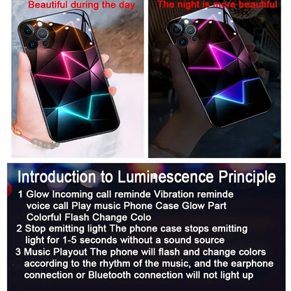 Multi-Color Voice Control To Electric Flashing Phone Case, Protective Case For Apple IPhone 14 13 12 Pro Max Plus