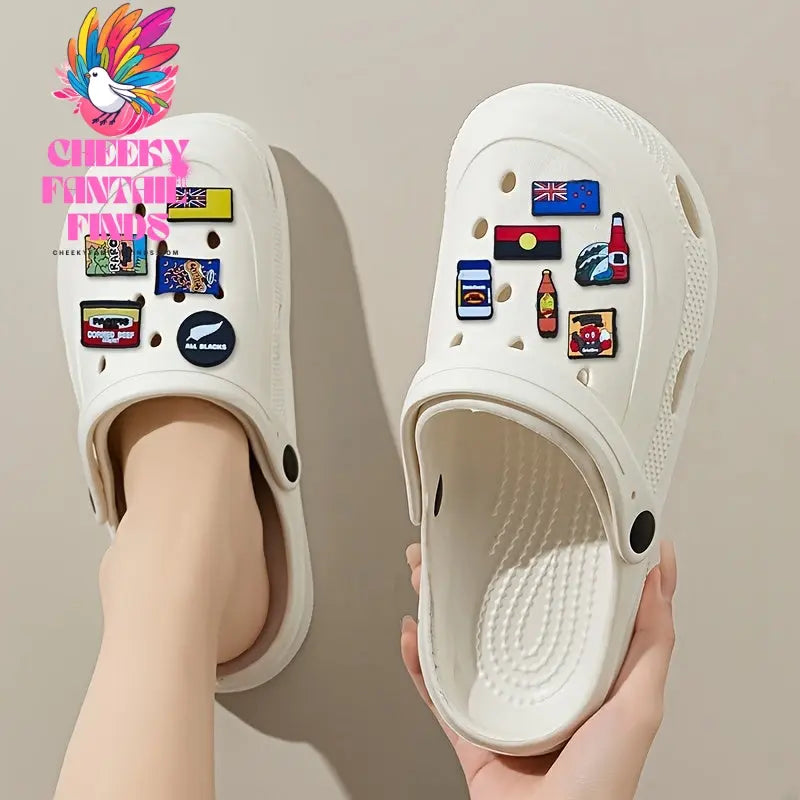 22pcs Cartoon Pattern Shoe Charms for Clogs Sandal Decoration, DIY Accessories Cheeky Fantail Finds